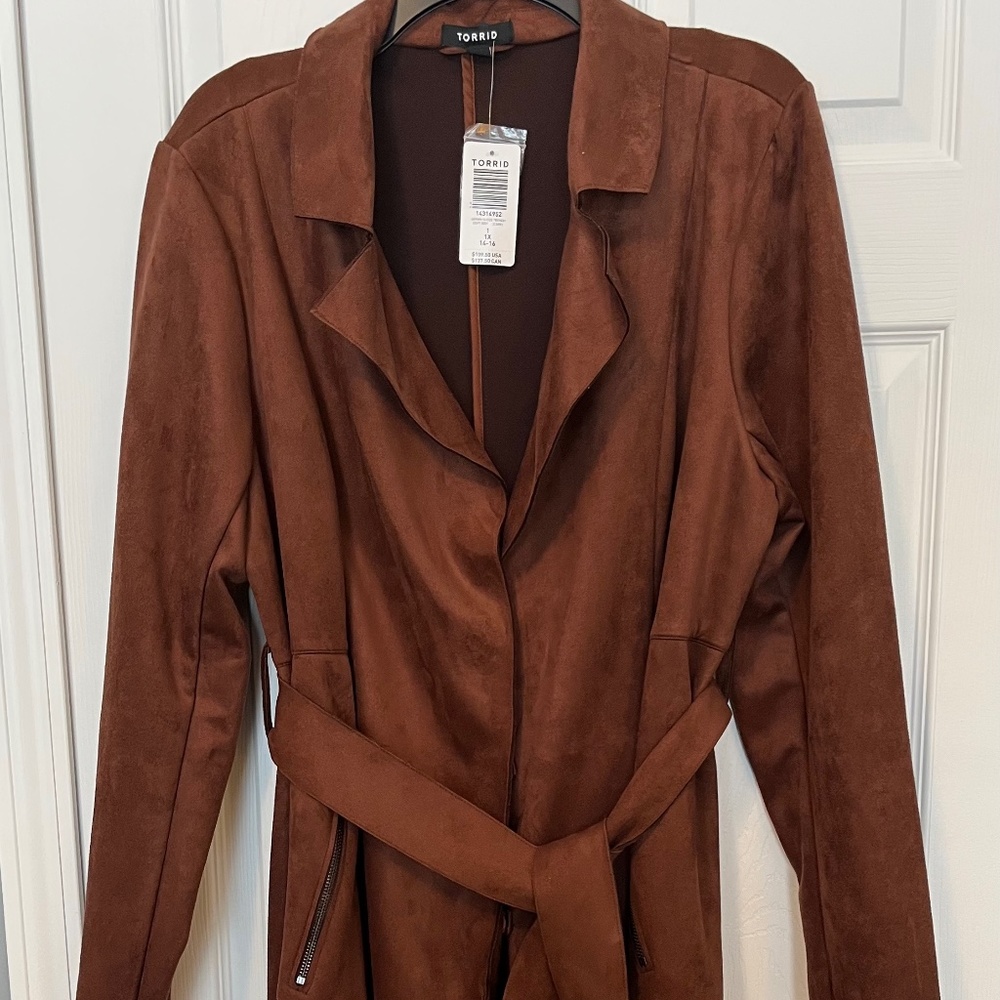 Torrid size 1 Brown Trench Coat NWT